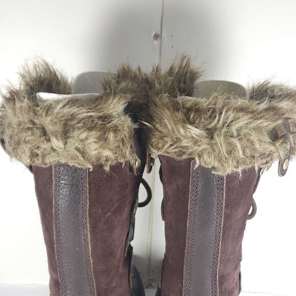 Sorel Women's Joan Of Arctic US8 Brown Waterproof Lined Shearling Snow Boots - Picture 15 of 16